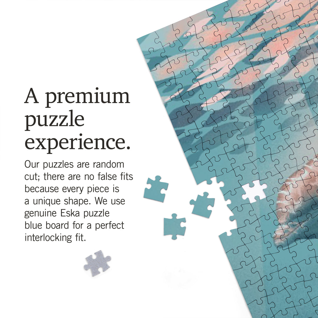 Lithograph, Bottlenose Dolphin, 1000 Piece Jigsaw Puzzle