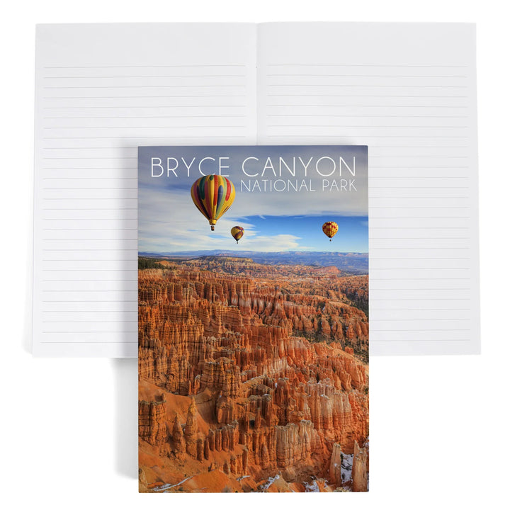 Lined 6x9 Journal, Bryce Canyon National Park, Utah, Hot Air Balloons, Lay Flat, 193 Pages, FSC paper