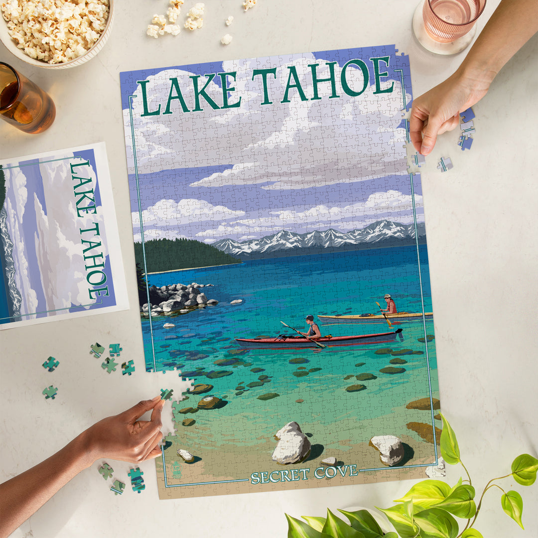 Lake Tahoe, Kayakers in Secret Cove, Jigsaw Puzzle