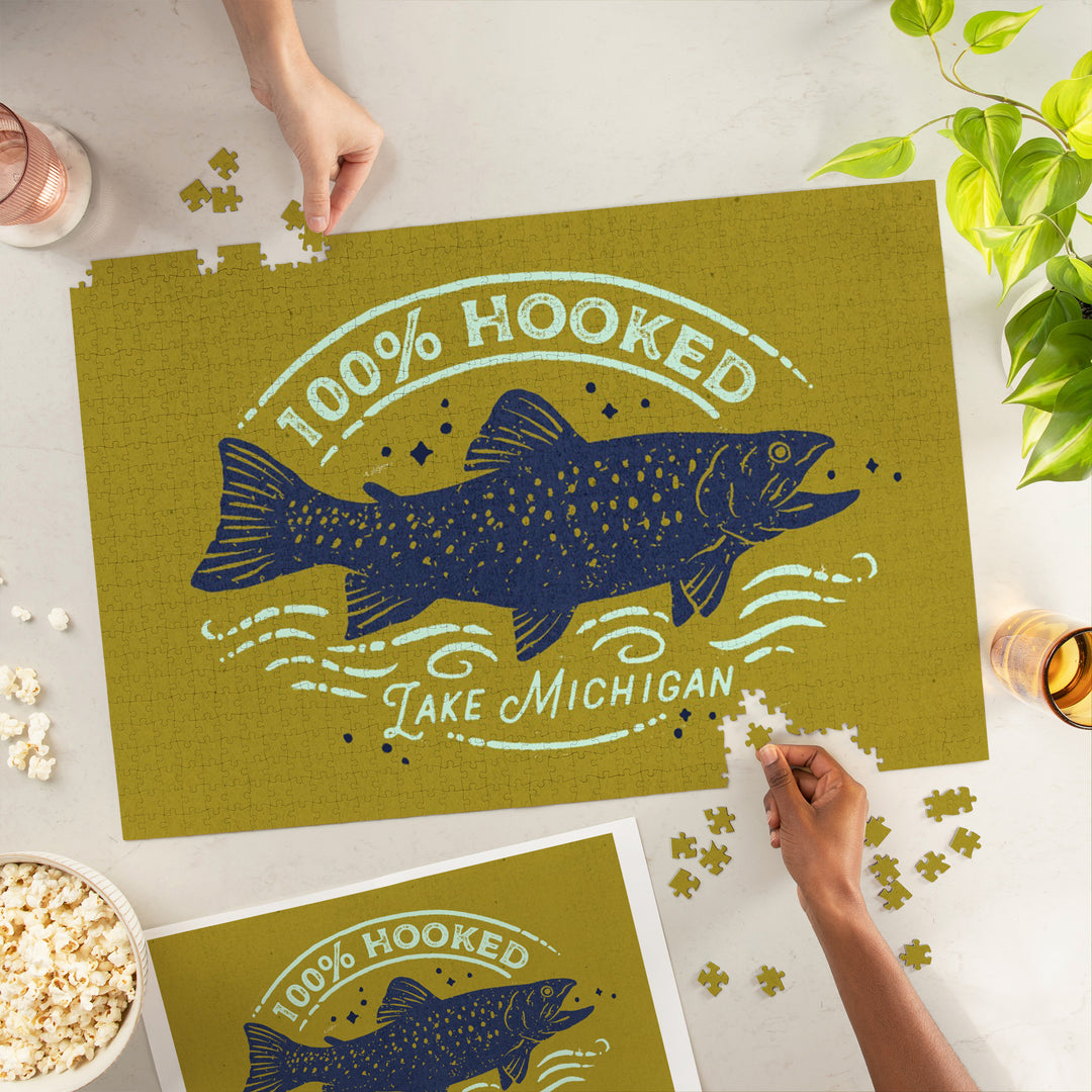 Lake Michigan, Lake Life Series, 100 Percent hooked, Jigsaw Puzzle