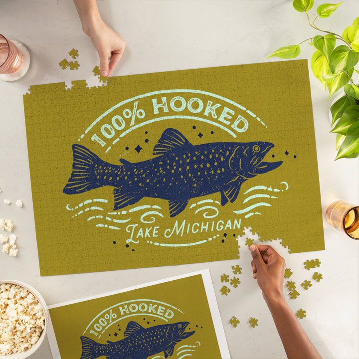 Lake Michigan, Lake Life Series, 100 Percent hooked, Jigsaw Puzzle
