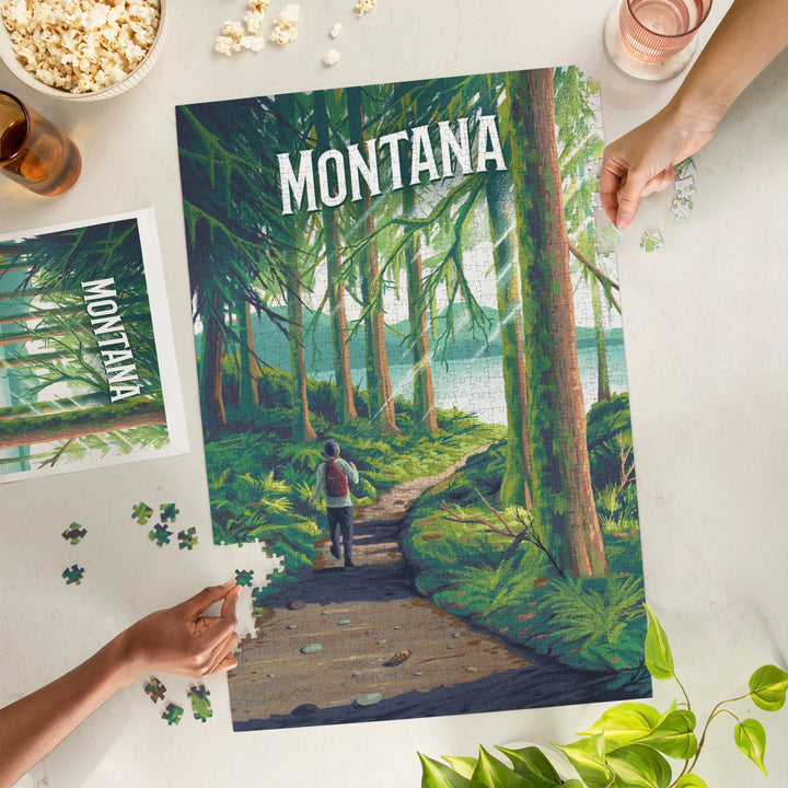 Montana, Walk In The Woods, Day Hike, 1000 Piece Jigsaw Puzzle