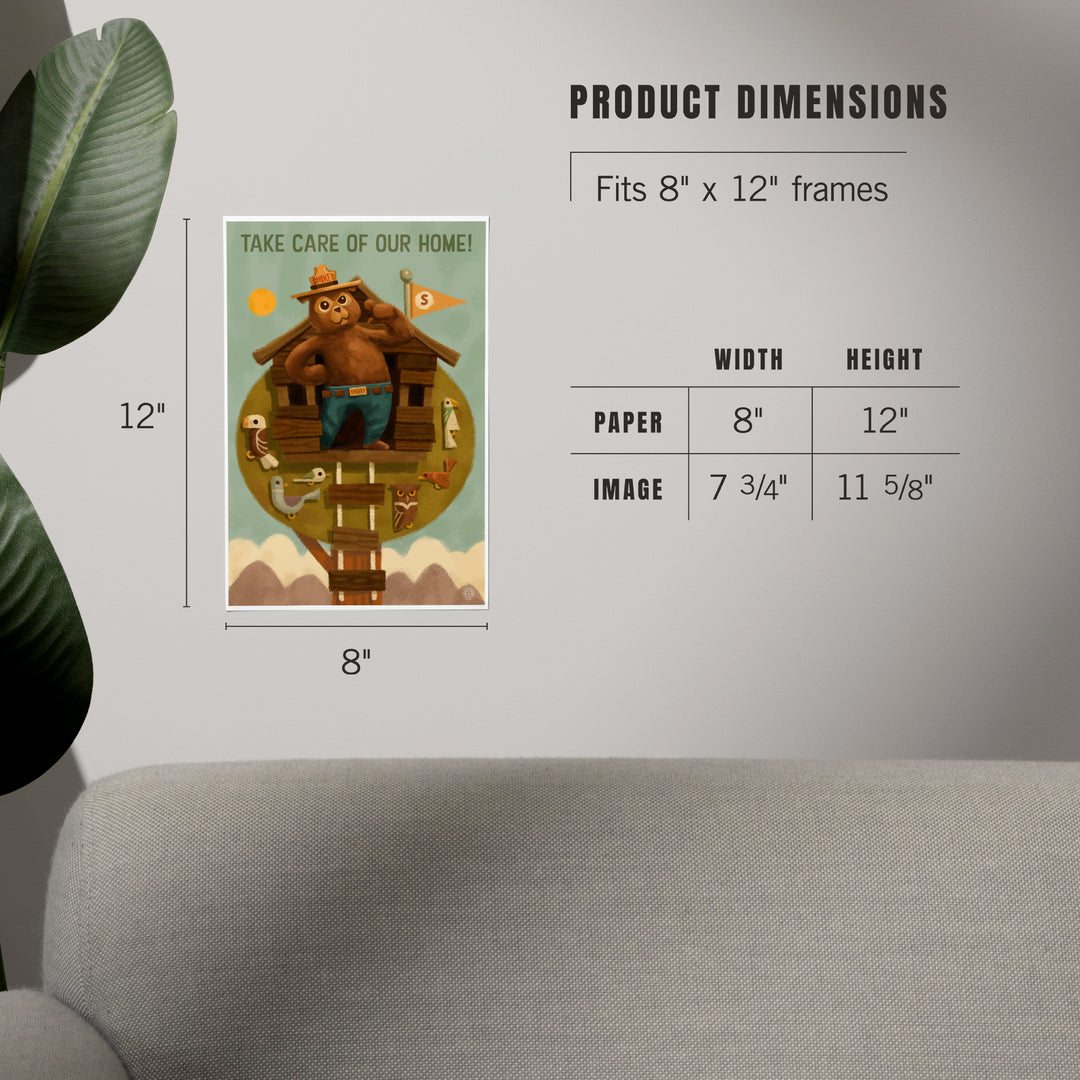 Smokey Bear, Treehouse, Officially Licensed, Art & Giclee Prints