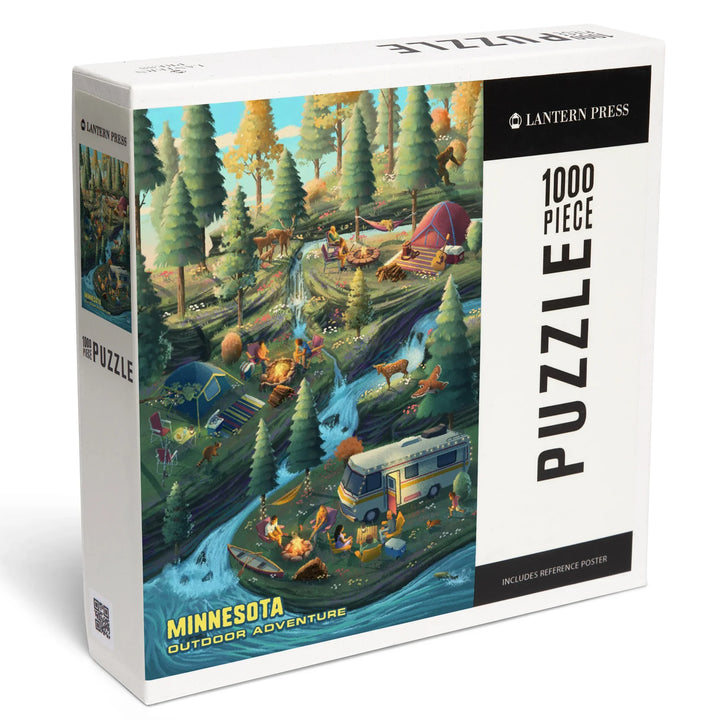 Minnesota, Get Outside Series, Outdoor Adventure, Camping Enjoyment, 1000 Piece Jigsaw Puzzle