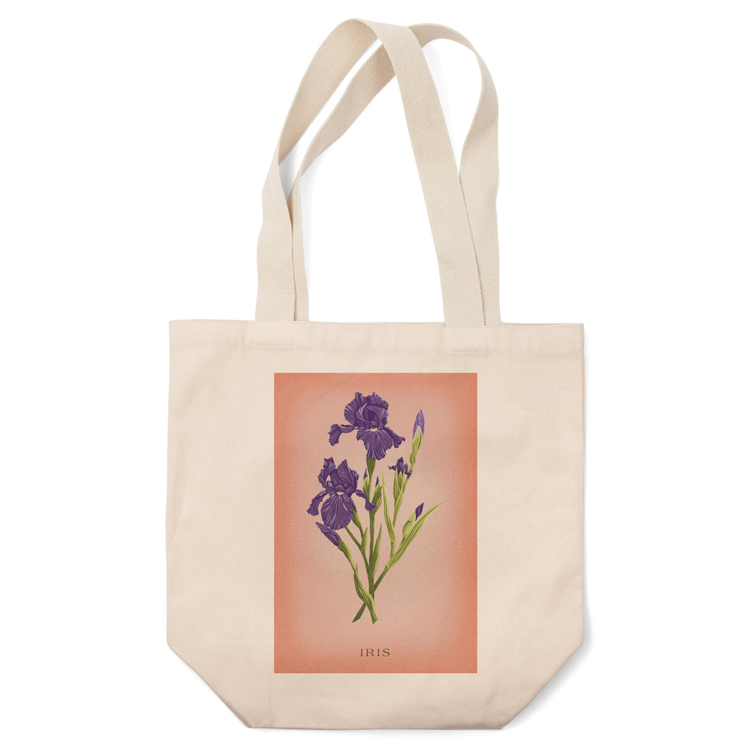 Vintage Flora, Iris, Tote Bag