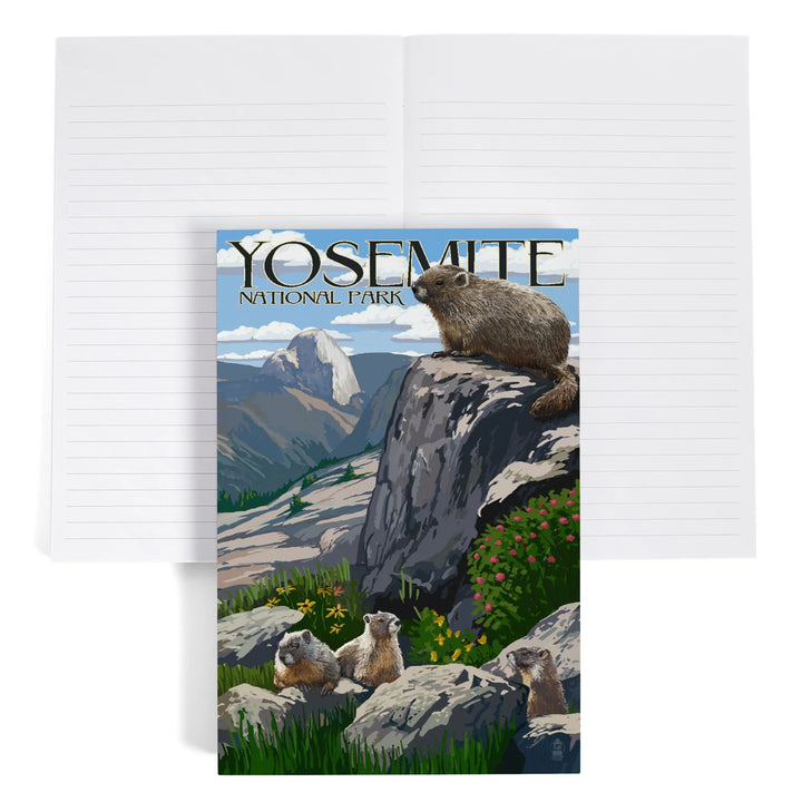 Lined 6x9 Journal, Yosemite National Park, California, Marmots, Lay Flat, 193 Pages, FSC paper