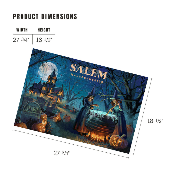 Salem, Massachusetts, Lithograph, Cemetery Witch's Brew, 1000 Piece Jigsaw Puzzle