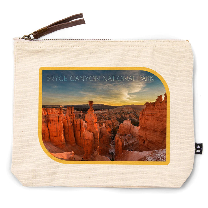 Bryce Canyon National Park, Utah, Thor's Hammer Sunrise, Photo, Organic Cotton Zipper Pouch, Go Bag