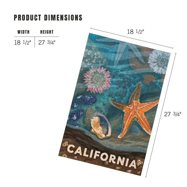 California, Painterly, Tiny World Huge Wonders, Starfish and Shells, Jigsaw Puzzle