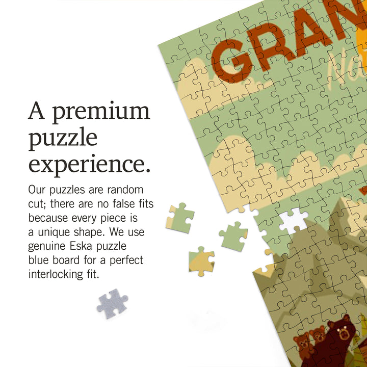 Grand Teton National Park, Wyoming, Geometric National Park Series, 1000 Piece Jigsaw Puzzle