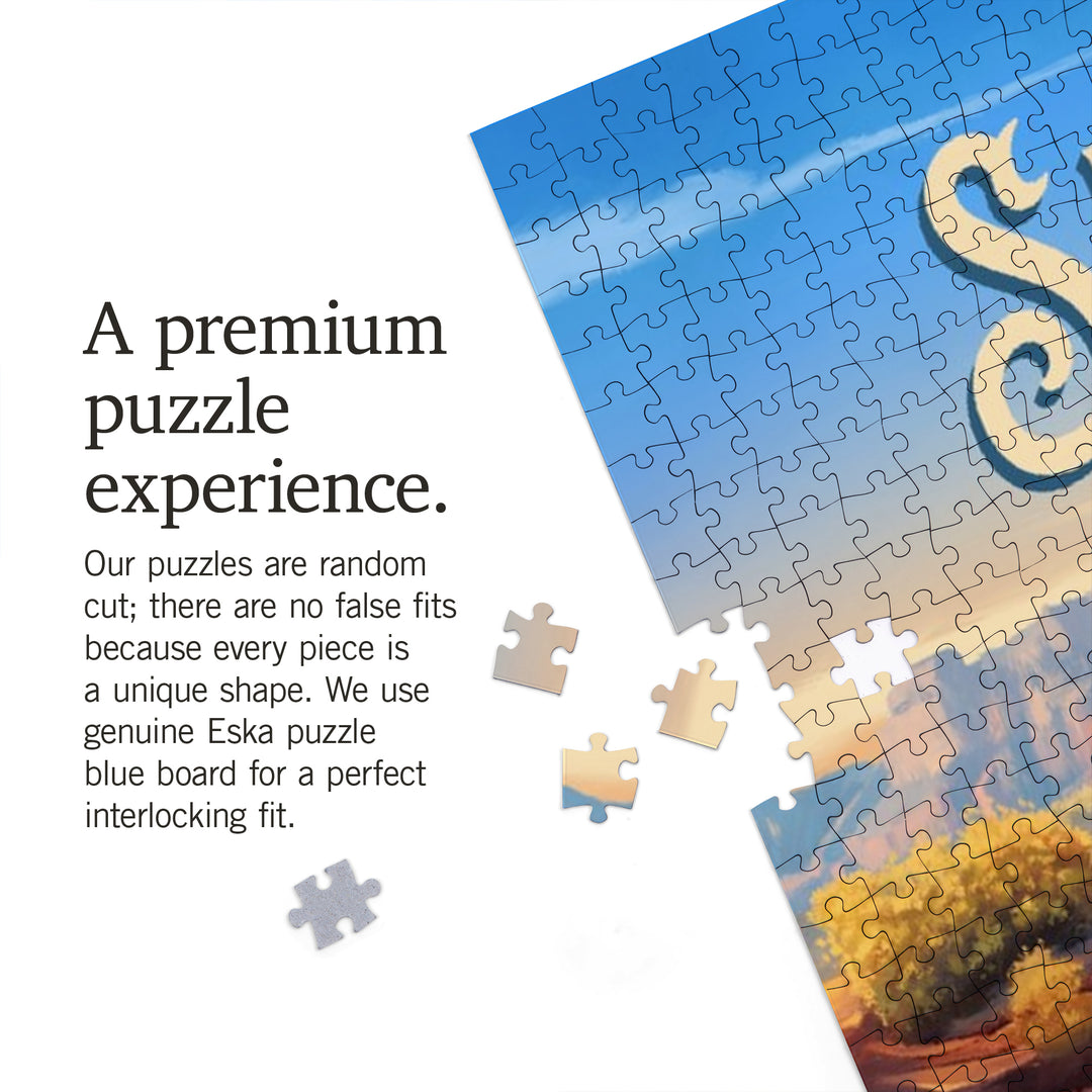 Sedona, Arizona, Oil Painting, Devil's Bridge, 1000 Piece Jigsaw Puzzle