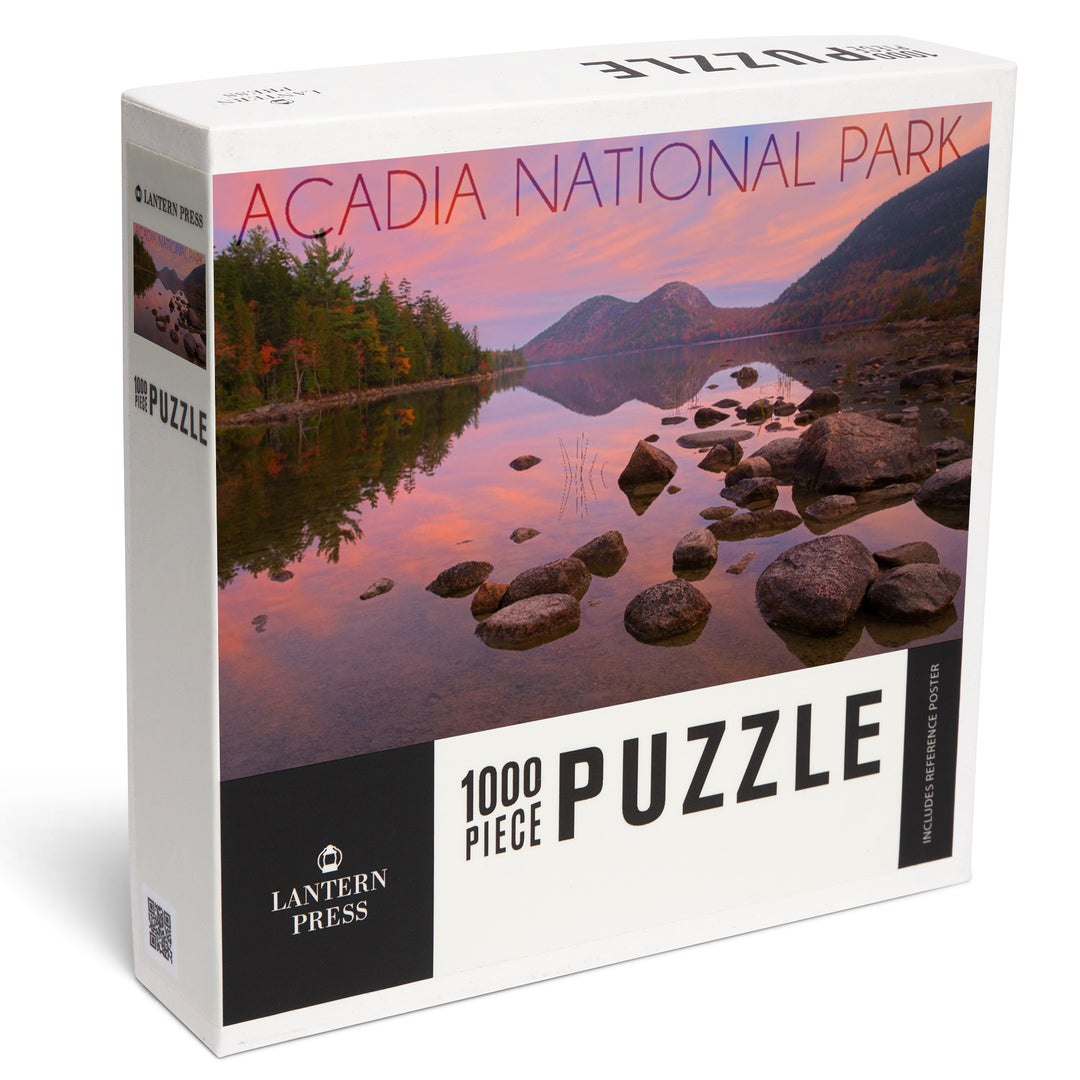 Acadia National Park, Maine, Jordan Pond at Sunset, 1000 Piece Jigsaw Puzzle