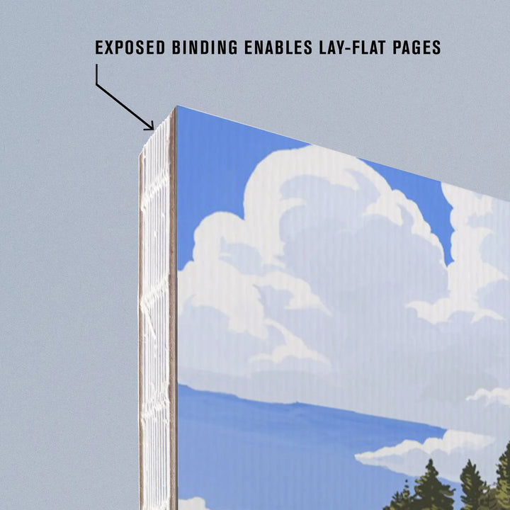 Lined 6x9 Journal, Kenai Fjords National Park, Alaska, Painterly National Parks Series, Lay Flat, 193 Pages, FSC paper