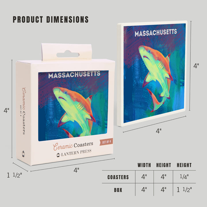Massachusetts, Vivid, Blacktip Shark, Coasters
