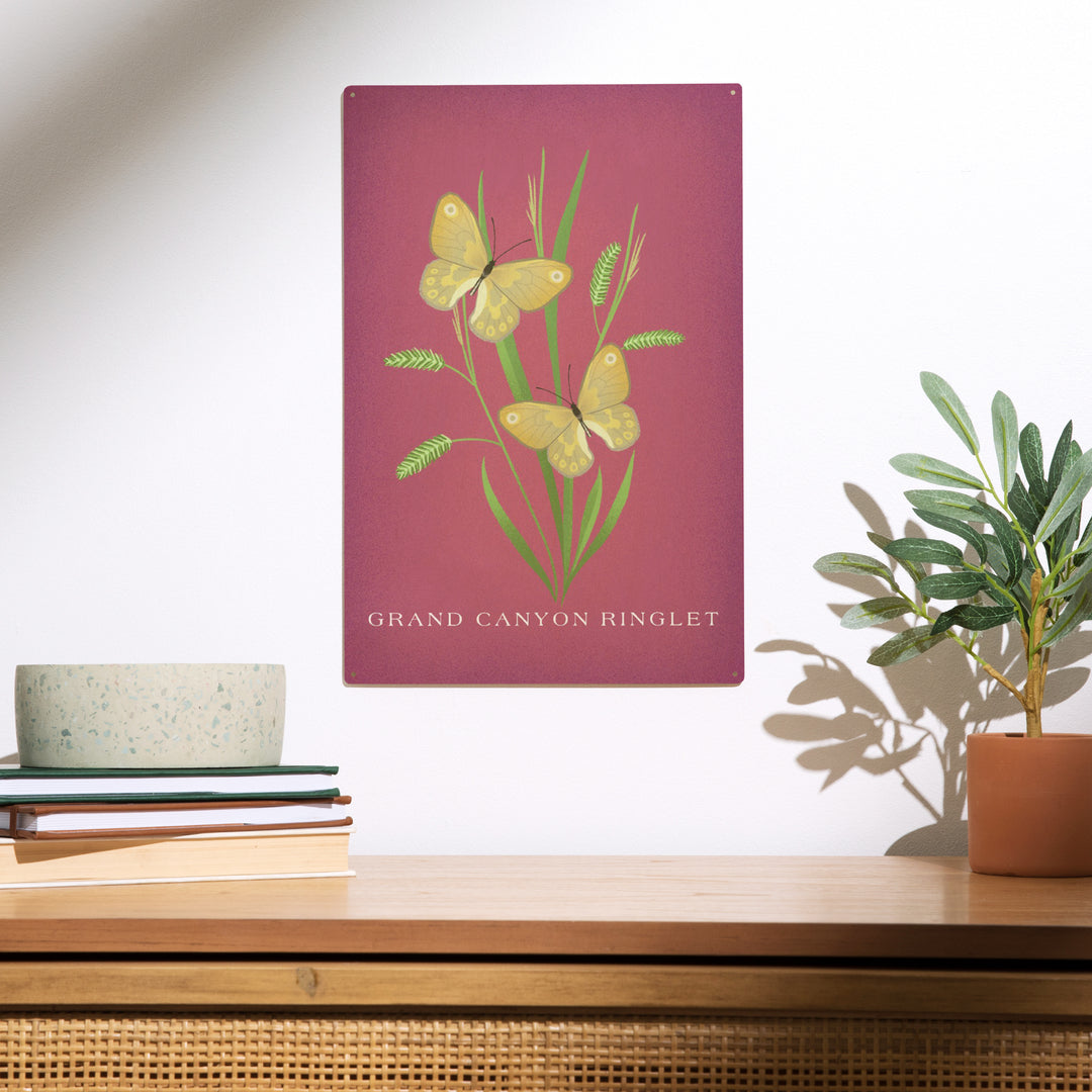 Grand Canyon Ringlet, Vintage Flora, Wood Sign and Postcards