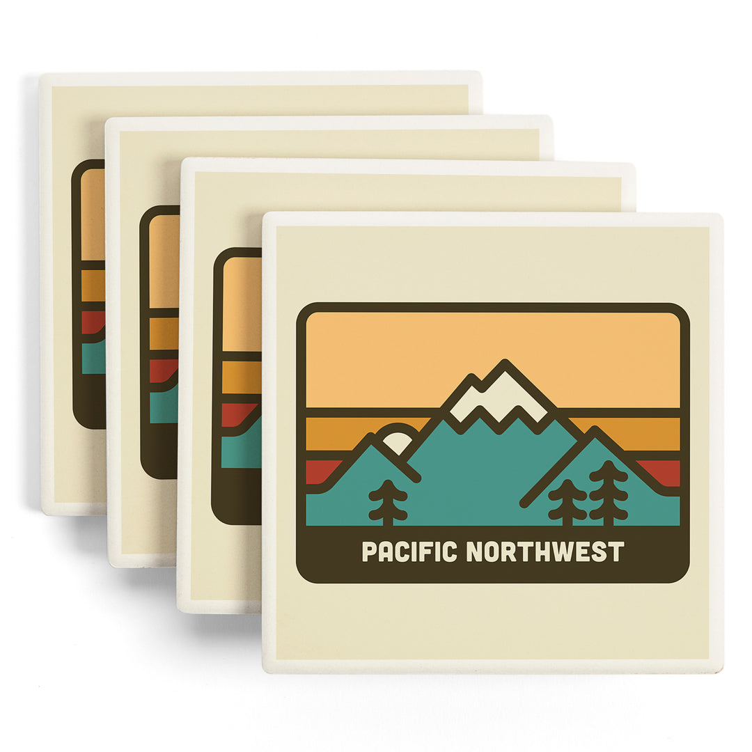 Pacific Northwest, Simple, Mountain Range, Coasters