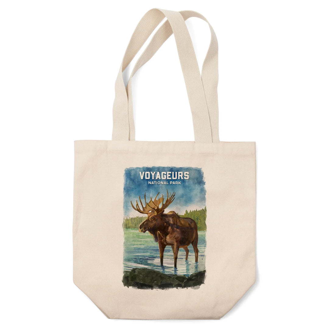 Voyageurs National Park, Minnesota, Watercolor Study, Moose, Tote Bag