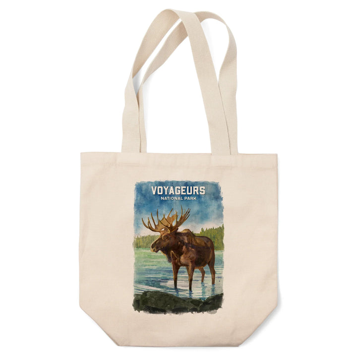 Voyageurs National Park, Minnesota, Watercolor Study, Moose, Tote Bag