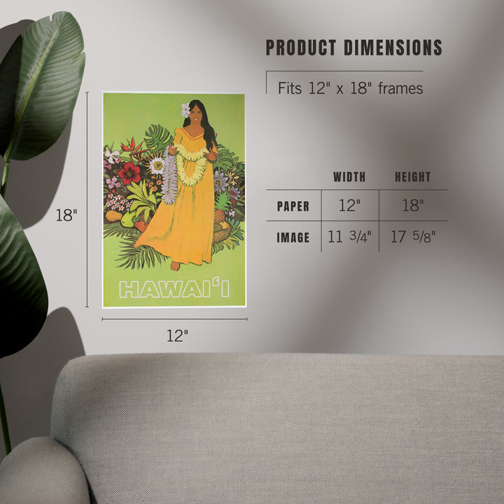 Hawaii, Welcome with Lei, Art & Giclee Prints