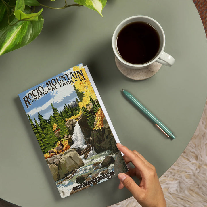 Lined 6x9 Journal, Rocky Mountain National Park, Colorado, Alberta Falls, Lay Flat, 193 Pages, FSC paper