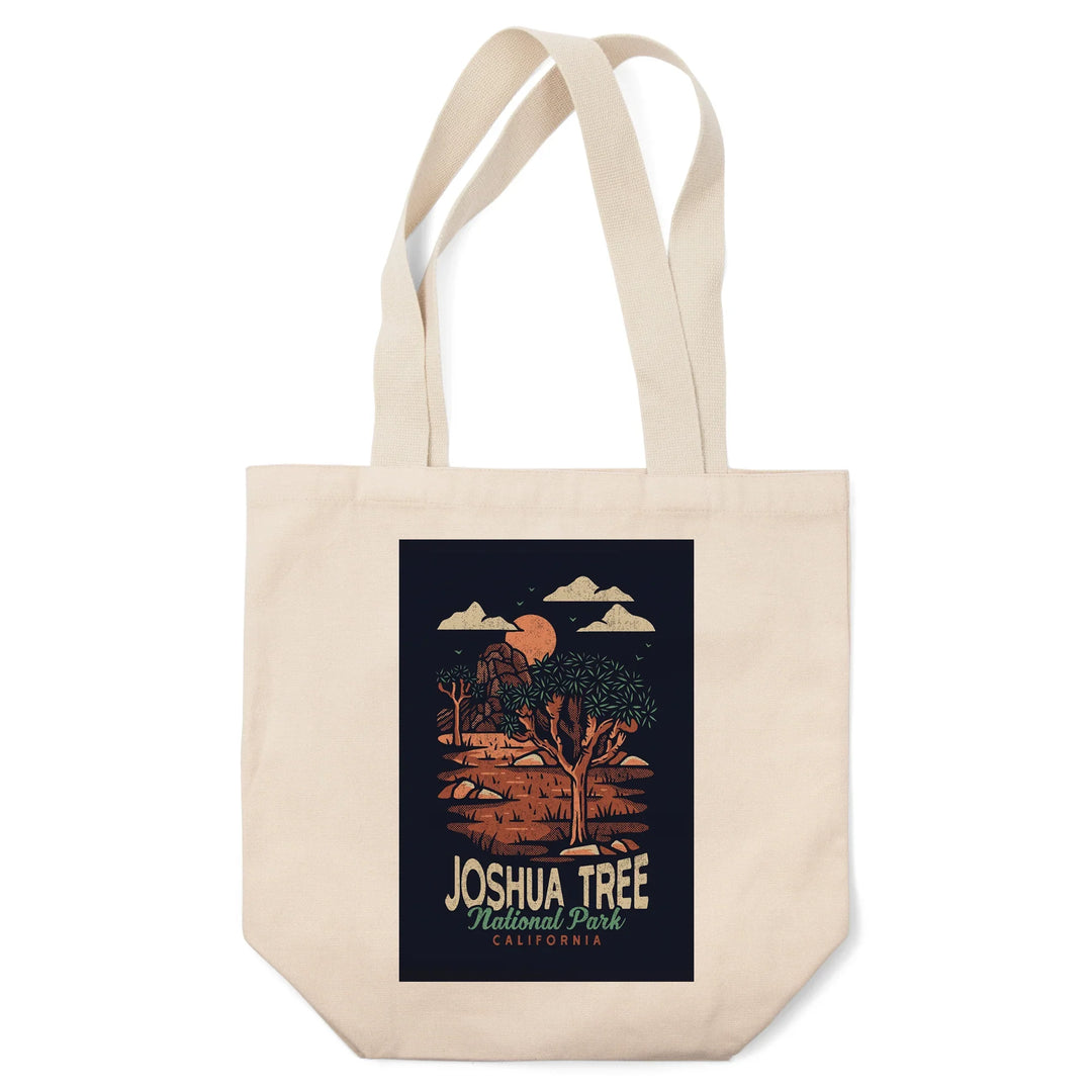 Joshua Tree National Park, California, Distressed Vector, Tote Bag