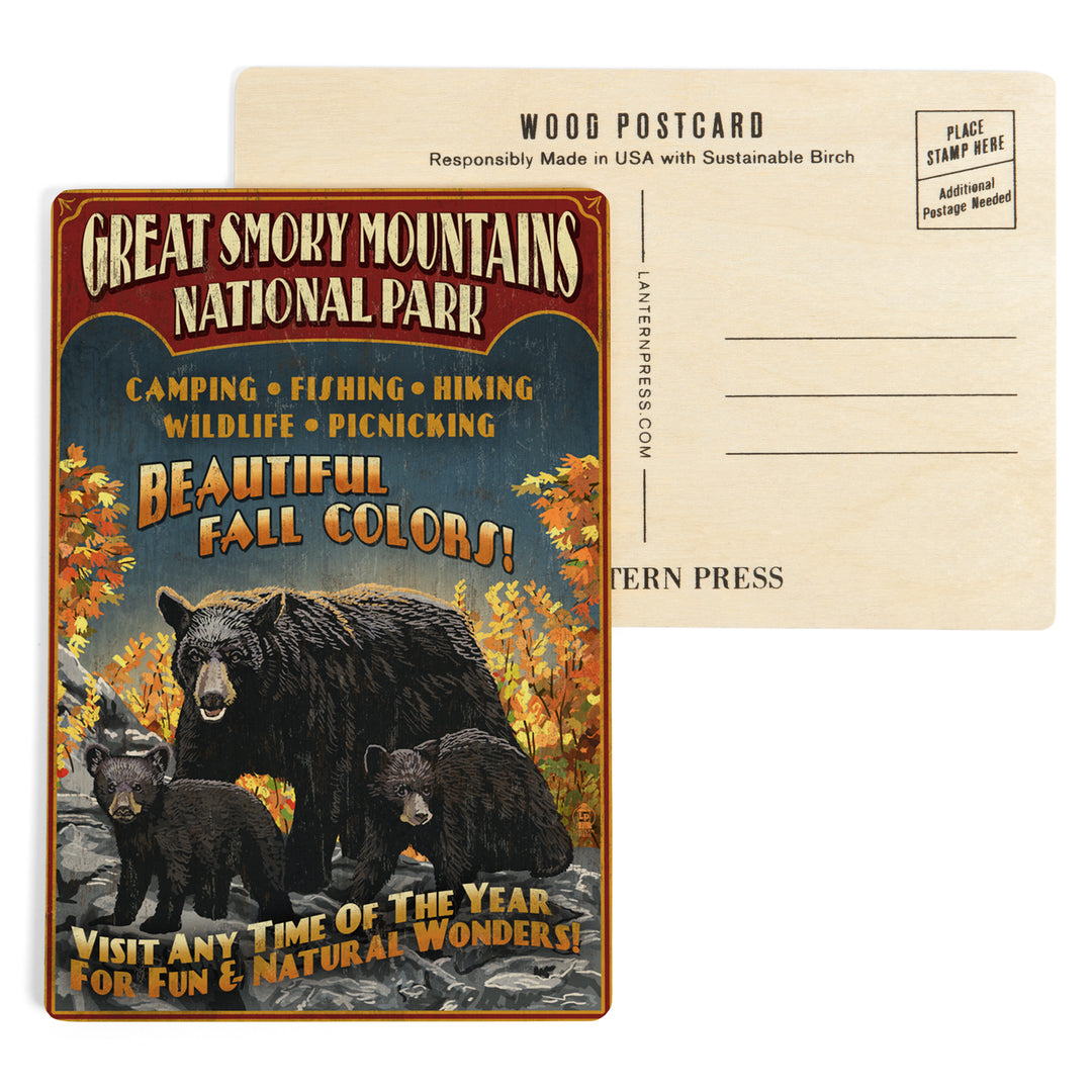 Great Smoky Mountain National Park, Tennessee, Wood Sign and Postcards