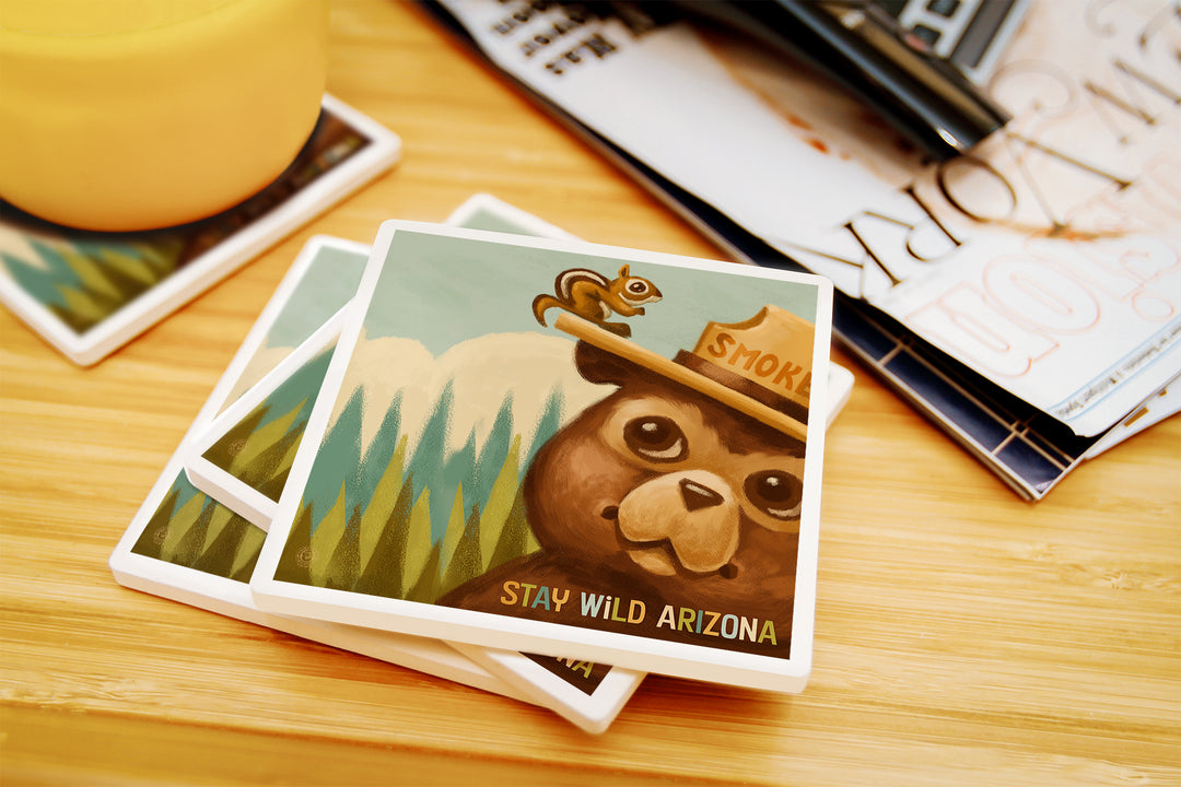 Arizona, Smokey Bear and Squirrel, Coaster Set