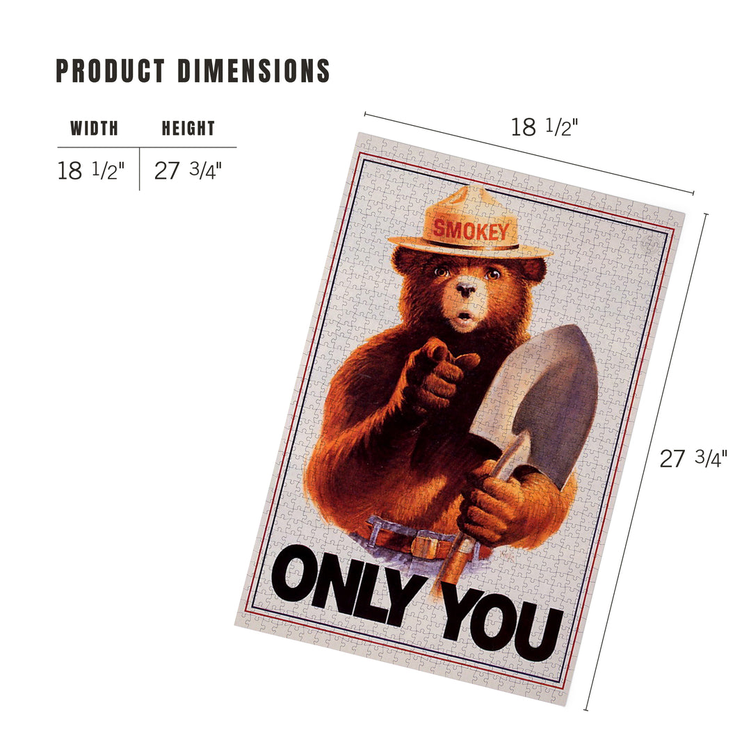 Smokey Bear, Only You, Officially Licensed Vintage Poster, Jigsaw Puzzle