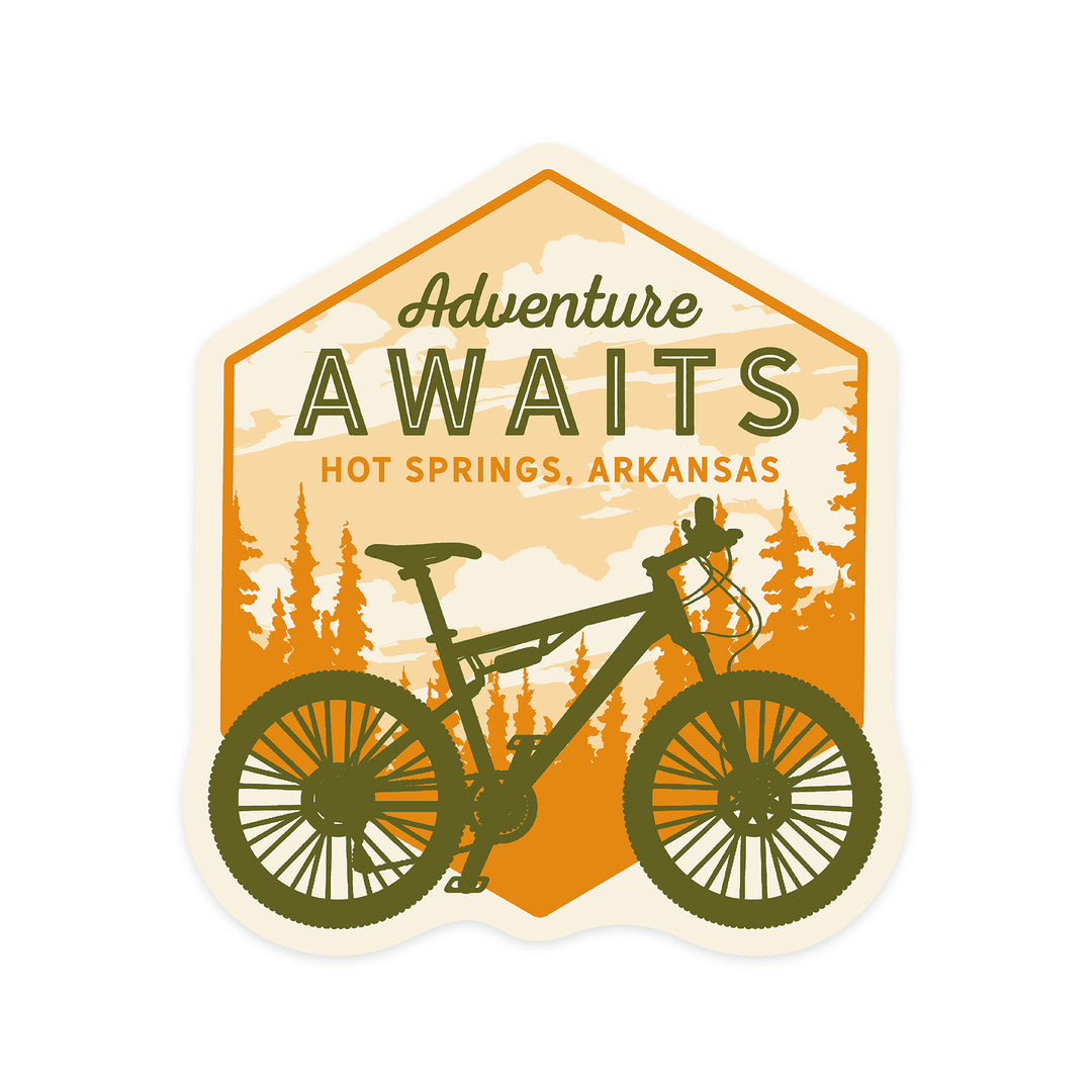 Hot Springs, Arkansas, Mountain Bike, Adventure Awaits, Contour, Vinyl Sticker