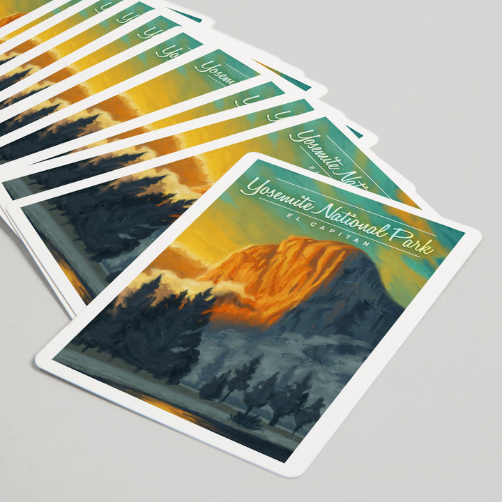 Playing Cards, Yosemite National Park, California, El Capitan, Oil Painting, 52 Card Deck with Jokers in Box, Unique Art