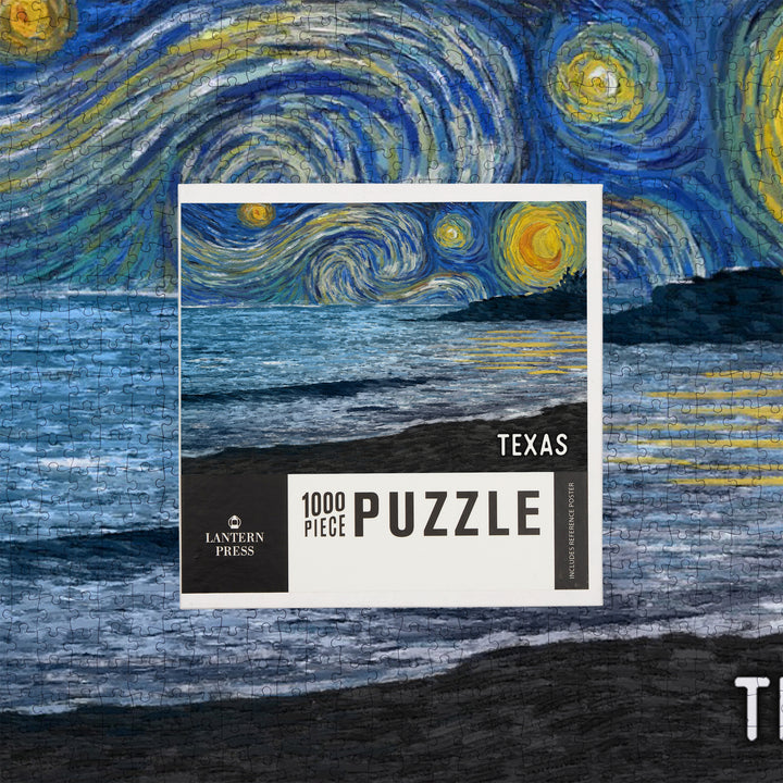 Texas, Starry Night, Coastline, Jigsaw Puzzle