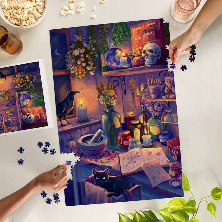 Oil Painting, Midnight Apothecary, 1000 Piece Jigsaw Puzzle