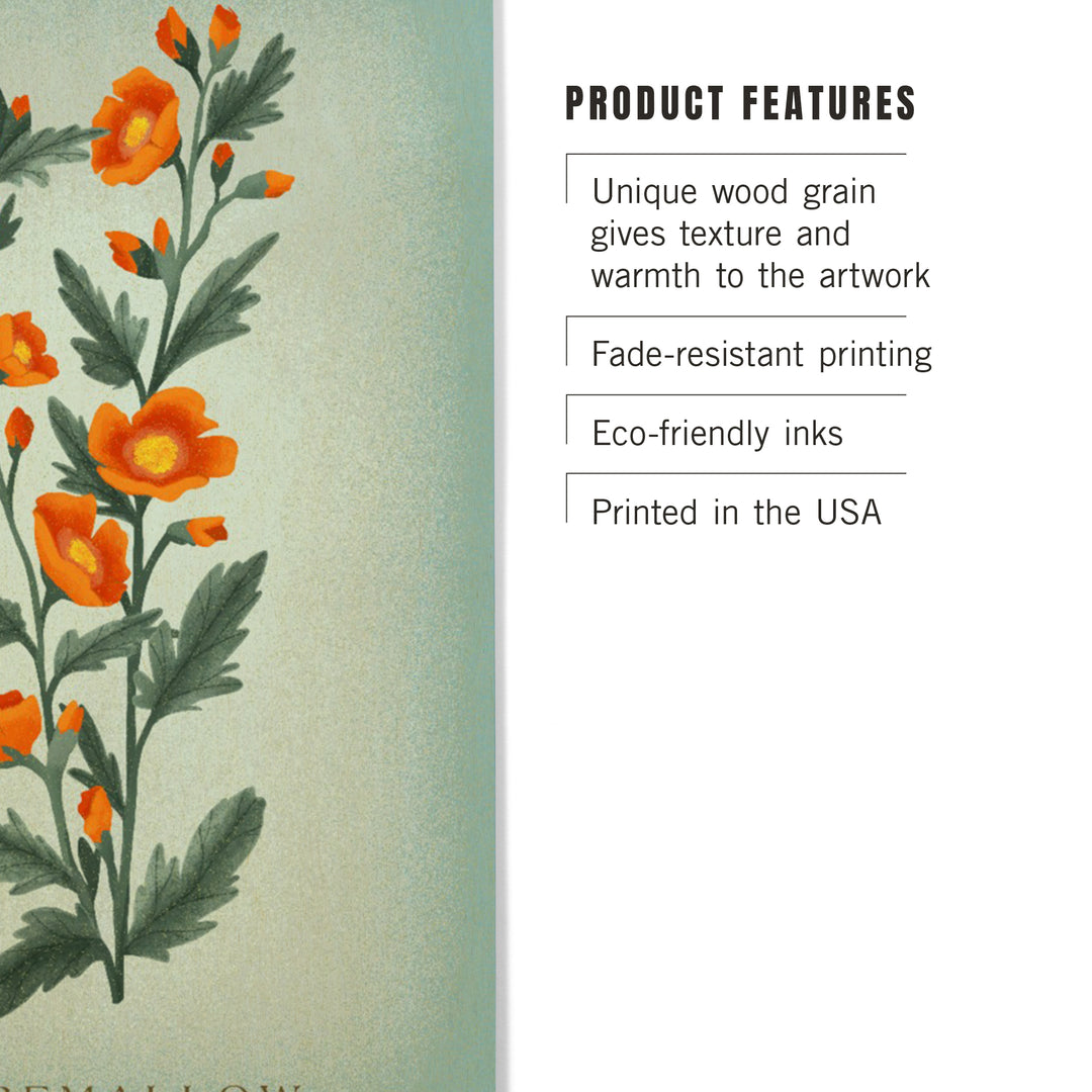 Globemallow, Vintage Flora, Wood Sign and Postcards
