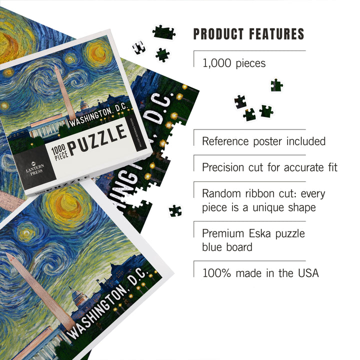 Washington DC, Starry Night City Series, 1000 Piece Jigsaw Puzzle