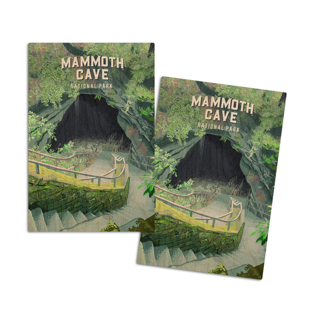 Mammoth Cave National Park, Kentucky, Painterly National Park Series, Wood Signs and Postcards - Lantern Press