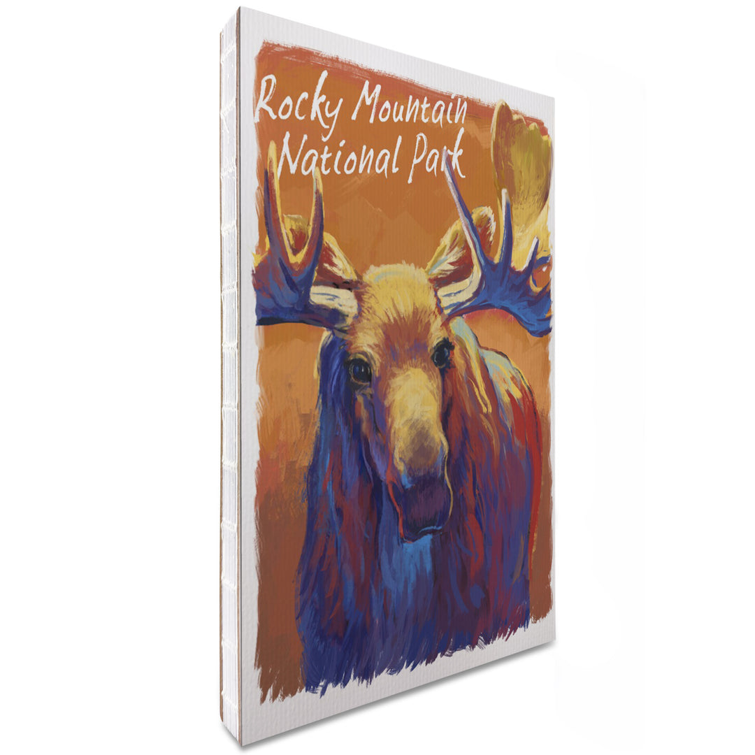 Lined 6x9 Journal, Rocky Mountain National Park, Colorado, Moose, Vivid, Lay Flat, 193 Pages, FSC paper