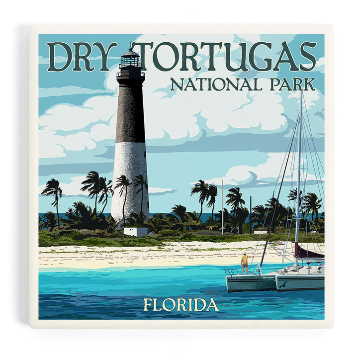 Dry Tortugas National Park, Florida, Lighthouse, Painterly Series, Coasters