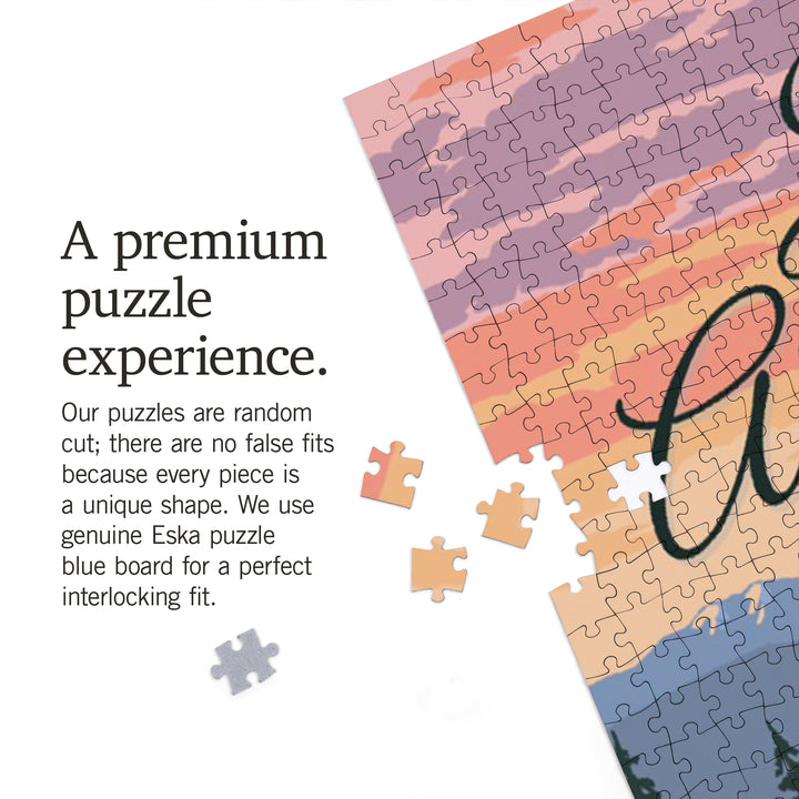 Lake Arrowhead, California, Black Bear and Cubs with Flowers, 1000 Piece Jigsaw Puzzle