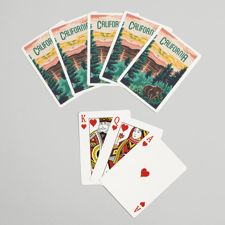Playing Cards, California, Explorer Series, Bear, 52 Card Deck with Jokers in Box, Unique Art
