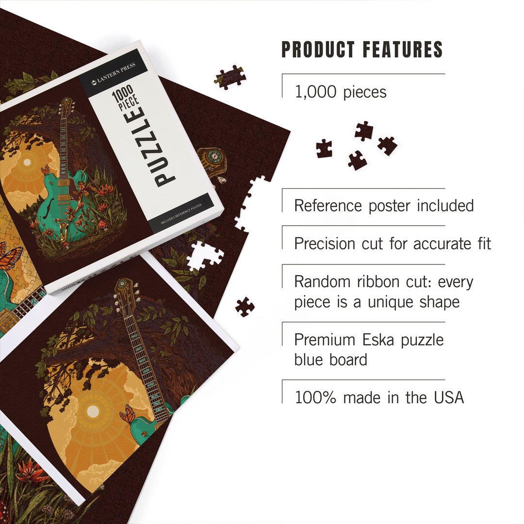 Guitar and Tree, 1000 Piece Jigsaw Puzzle