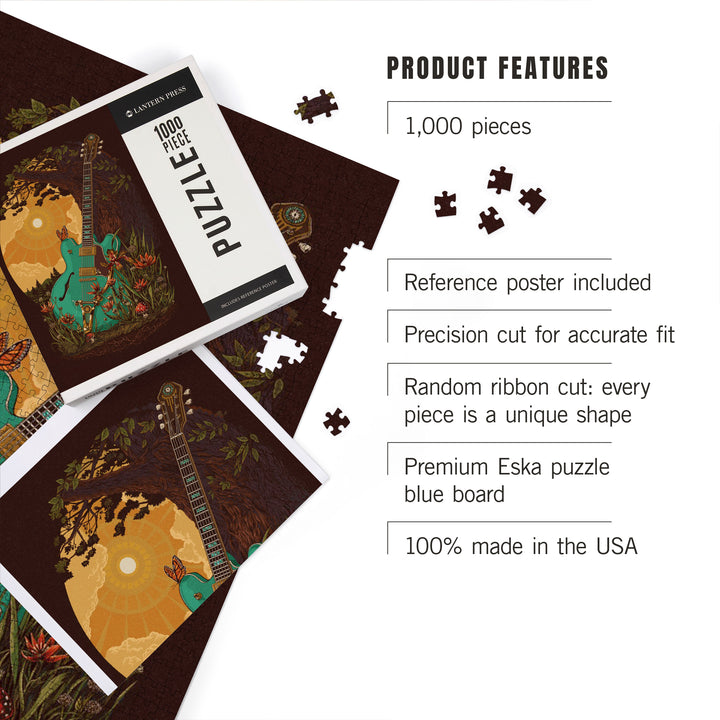 Guitar and Tree, 1000 Piece Jigsaw Puzzle