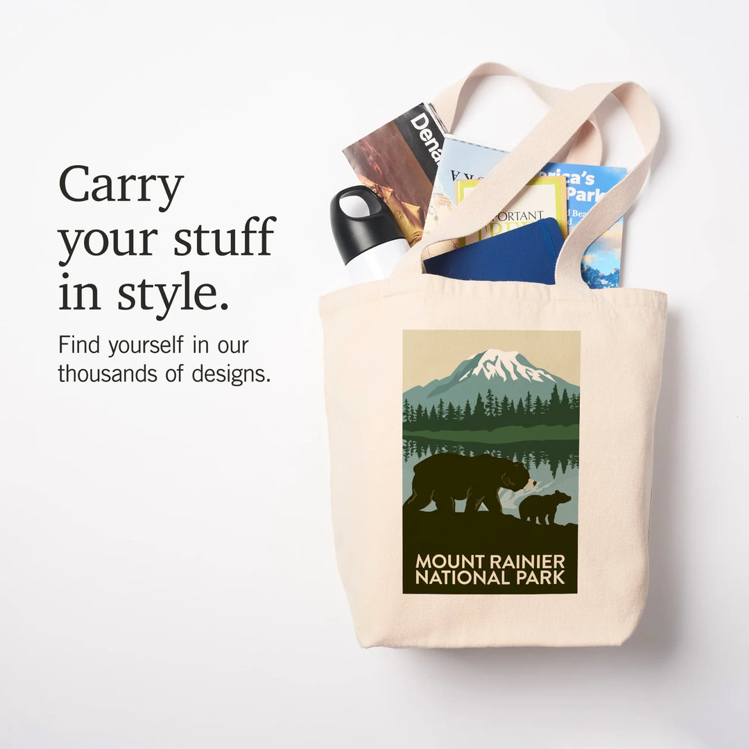 Mount Rainier National Park, Washington, Bears, Tote Bag
