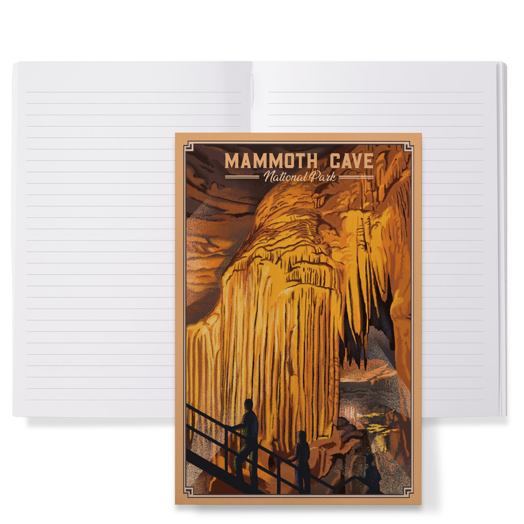Lined 6x9 Journal, Mammoth Cave National Park, Kentucky, Lithograph, Lay Flat, 193 Pages, FSC paper