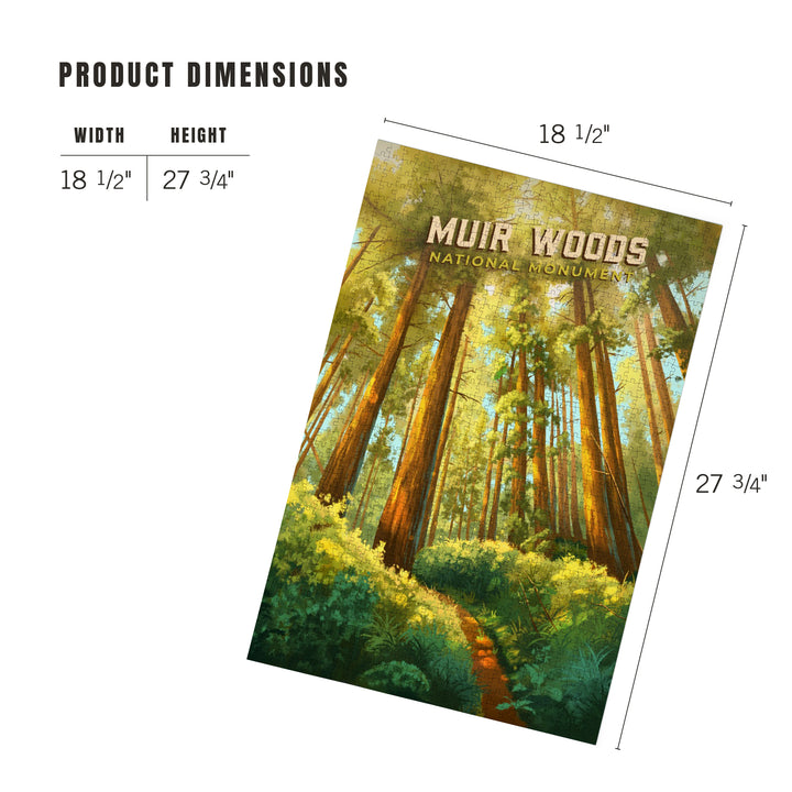 Muir Woods National Monument, Oil Painting, 1000 Piece Jigsaw Puzzle
