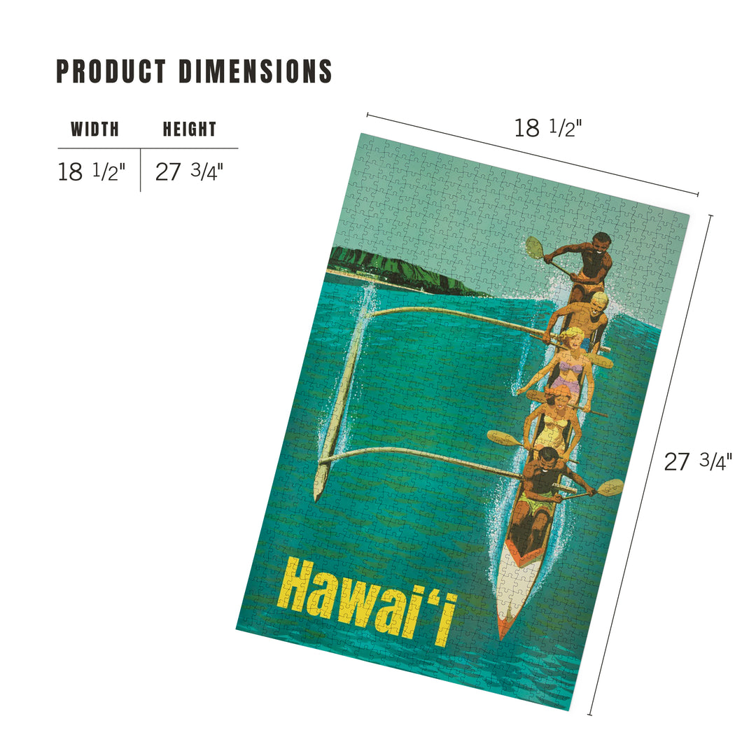 Hawaii, Outrigger Wave, Jigsaw Puzzle