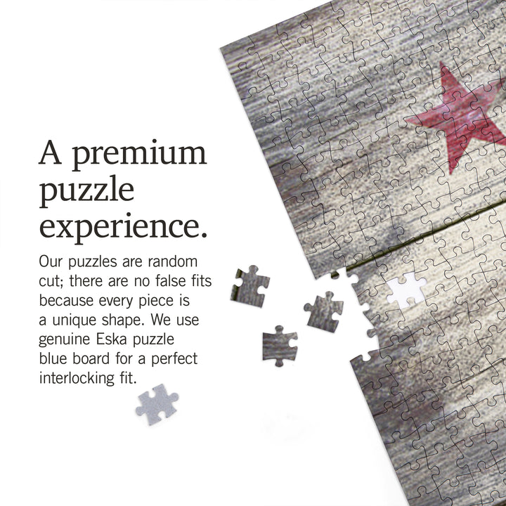 Rustic California State Flag, 1000 Piece Jigsaw Puzzle