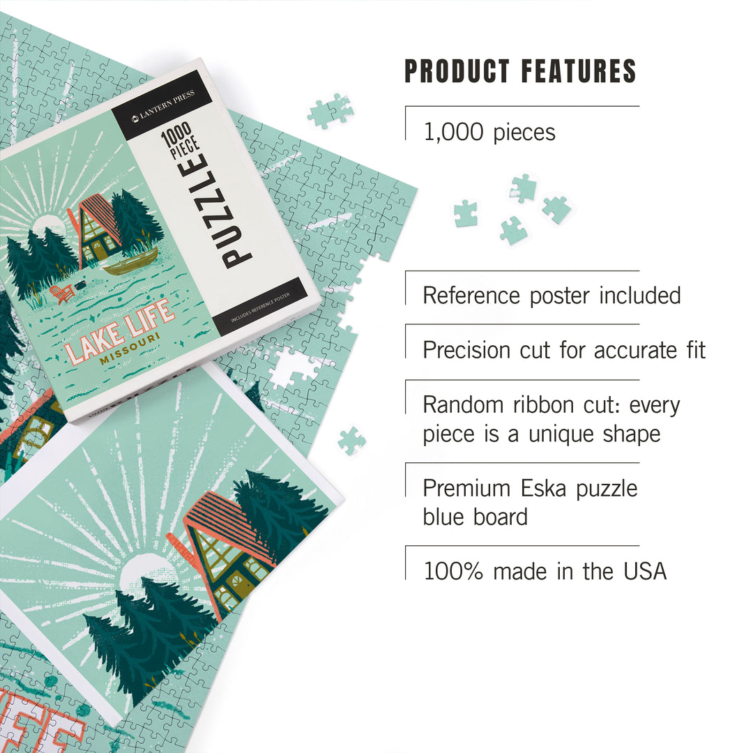 Hannibal, Missouri, Lake Life Series, Lake Life, 1000 Piece Jigsaw Puzzle