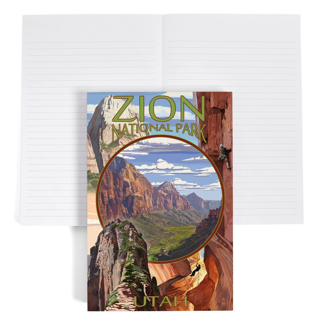 Lined 6x9 Journal, Zion National Park, Utah, Montage Views, Lay Flat, 193 Pages, FSC paper