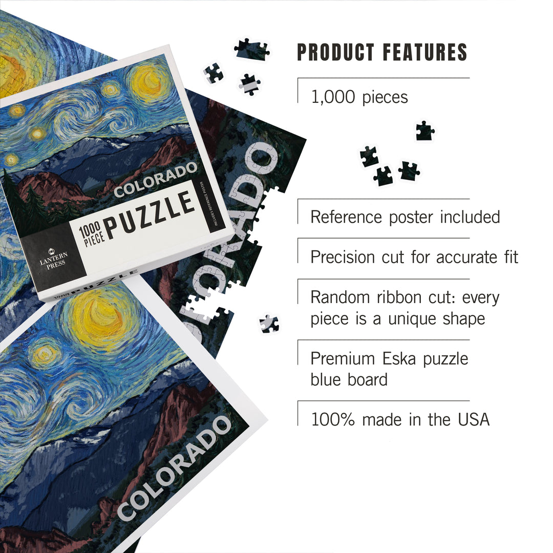 Colorado, Starry Night, Mountains, 1000 Piece Jigsaw Puzzle