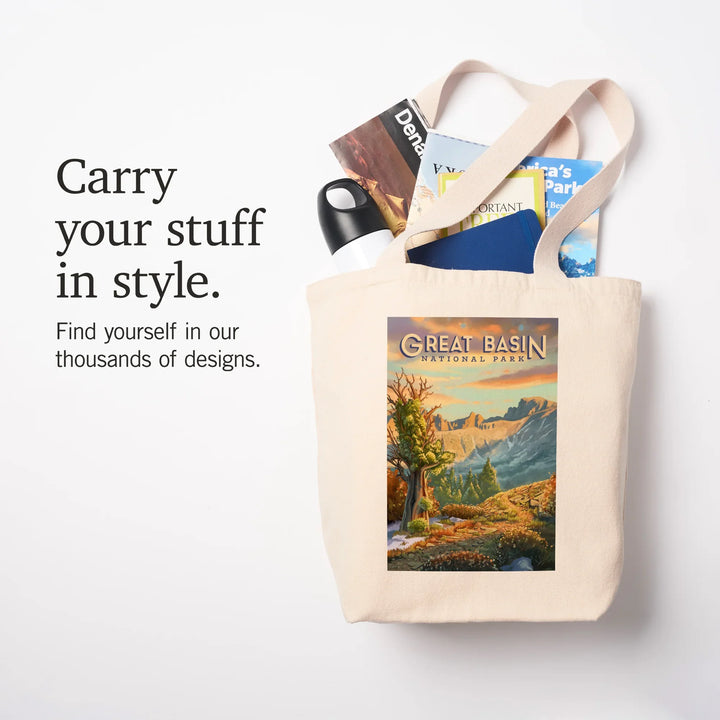 Great Basin National Park, Nevada, Oil Painting, Tote Bag